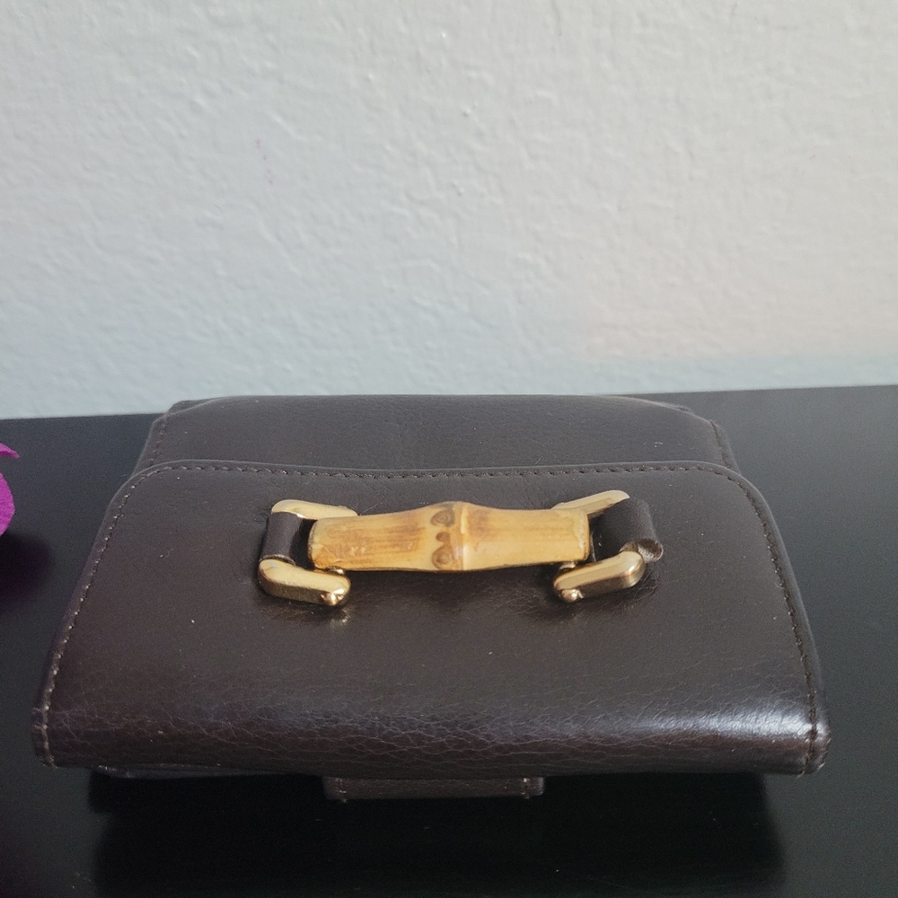 Gucci Vintage bamboo  leather  wallet - Picture 4 of 16